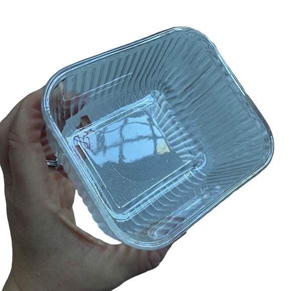 Vintage Ribbed Rectangle Glass  Refrigerater Box - Picture 3 of 8